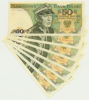 Zestaw, 50 złotych 1979 (7 szt.)