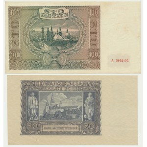 Sada, 20-100 zlatých 1940-41 (2 kusy)