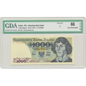 1,000 PLN 1975 - A - GDA 66 EPQ
