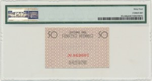 50 Pfennig 1940 - red numerator - PMG 64