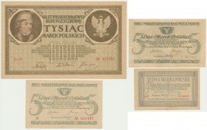 Set, 1-1.000 marques 1919 (4 pcs.)