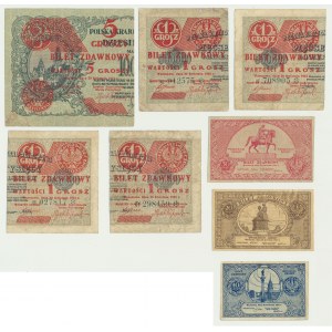 Zestaw, 1-50 groszy 1924 (8 szt.)