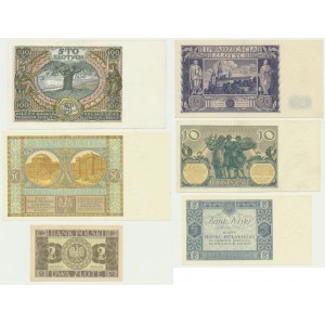 Set, 2-100 gold 1929-36 (6 pieces).