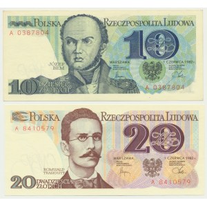 Zestaw, 10-20 złotych 1982 - A (2 szt.)