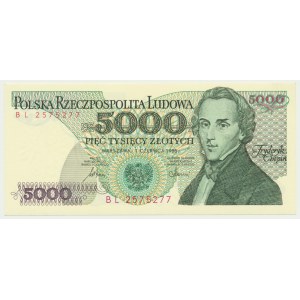 5.000 złotych 1986 - BL -