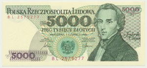 5,000 zloty 1986 - BL -.