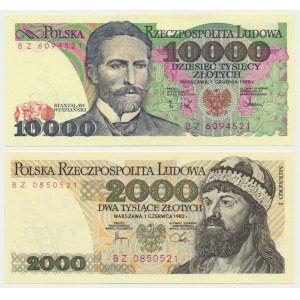 Sada, 2 000-10 000 liber 1982-88 (2 kusy)