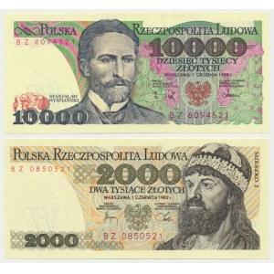 Zestaw, 2.000-10.000 złotych 1982-88 (2 szt.)