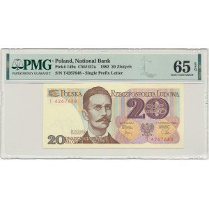 20 zlatých 1982 - T - PMG 65 EPQ