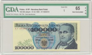 100,000 PLN 1990 - AY - GDA 65 EPQ