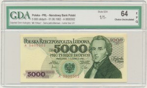 5.000 złotych 1982 - A - GDA 64 EPQ