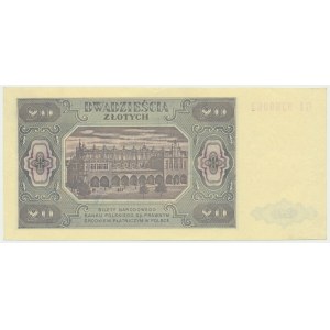 20 Gold 1948 - GI - stark gestreiftes Papier