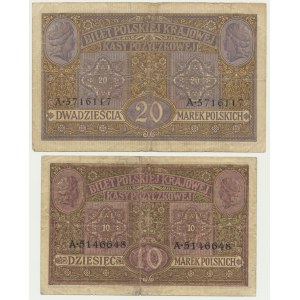 Satz, 10-20 Mark 1916 - Allgemein (2 Stück).