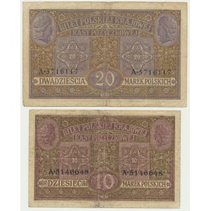 Set, 10-20 marks 1916 - General (2 pieces).