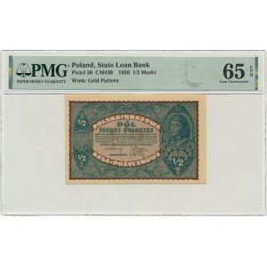 1/2 marque 1920 - PMG 65 EPQ