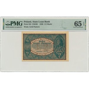 1/2 známky 1920 - PMG 65 EPQ