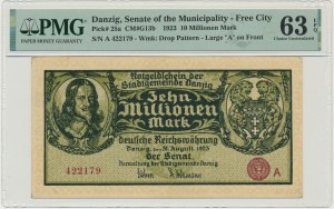 Danzig, 10 milion Mark 1923 - A - PMG 63 EPQ