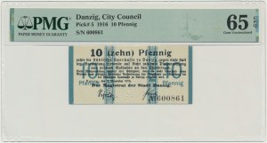 Danzig, 10 Pfennig 1916 - PMG 65 EPQ