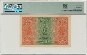 2 marks 1916 - General - A - PMG 53 - low number.