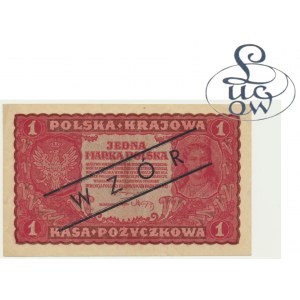 1 značka 1919 - MODEL - 1. série DN - s pozdějším potiskem - Lucova sbírka