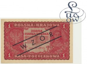 1 mark 1919 - MODÈLE - 1ère série DN - avec impression ultérieure - collection Lucow