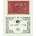 1 marka 1919 - WZÓR - I Serja DN - z późniejszym nadrukiem - kolekcja Lucow