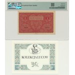1 marka 1919 - I Serja W - PMG 64 EPQ - Kolekcja Lucow