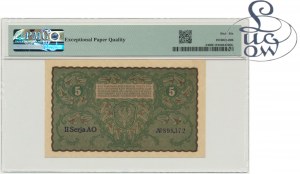 5 známok 1919 - II Serja AO - PMG 66 EPQ - Lucow Collection