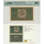 5 marchi 1919 - II Serja AO - PMG 66 EPQ - Collezione Lucow