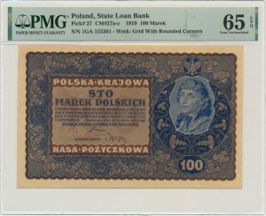 100 bodov 1919 - IG Serja A - PMG 65 EPQ