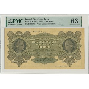 10.000 marek 1922 - F - PMG 63
