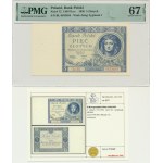 5 oro 1930 - Ser.BL. - PMG 67 EPQ - Collezione Lucow