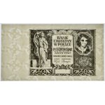 50 zloty 1940 - stampa in nero su carta PWPW - rovescio pulito -