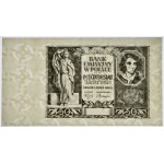 50 zloty 1940 - black print on PWPW paper - reverse clean -.