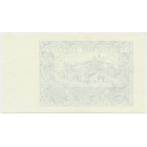 50 zloty 1940 - impression en noir sur papier PWPW - avers propre -