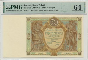 50 gold 1929 - Ser.EC. - PMG 64