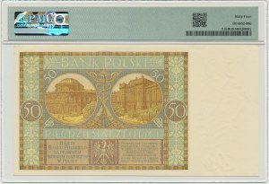 50 złotych 1929 - Ser.EC. - PMG 64