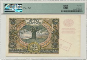 100 złotych 1934 - Ser. C.A. - fałszywy przedruk okupacyjny - PMG 53