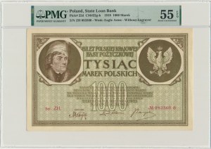 1.000 marchi 1919 - Ser. ZH - PMG 55 EPQ