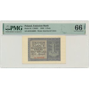 1 oro 1940 - B - PMG 66 EPQ