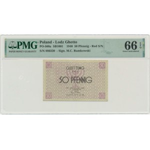50 Pfennig 1940 - red numerator - PMG PMG 66 EPQ