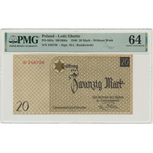 20 marks 1940 - num. 1 sans filigrane - PMG 64