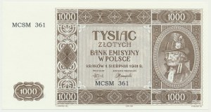 Krakowiak, 1,000 gold 1941 - MCSM 361 -.