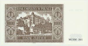 Krakowiak, 1.000 zl 1941 - MCSM 361 -.