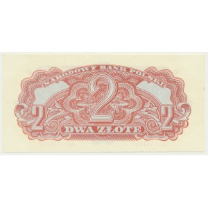 2 Zloty 1944 ...owe - AC 111111 - Gedenkausgabe - unbedruckt