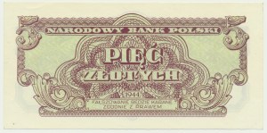5 zloty 1944 ...owe - AE 518823 - emissione commemorativa - non stampata