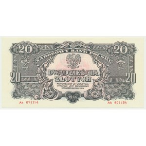 20 zloty 1944 ...owe - Ak 671154 - émission commémorative - non imprimée
