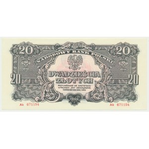 20 zlotých 1944 ...dlžná - Ak 671154 - pamätná emisia - bez tlače