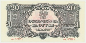 20 zloty 1944 ...owe - Ak 671154 - émission commémorative - non imprimée