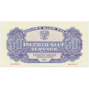 50 Zloty 1944 ...owe - At - Gedenkausgabe - unbedruckt